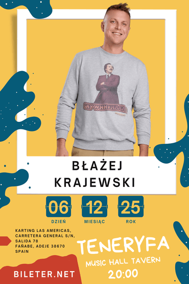 TENERYFA! POLSKI STAND-UP | BŁAŻEJ KRAJEWSKI